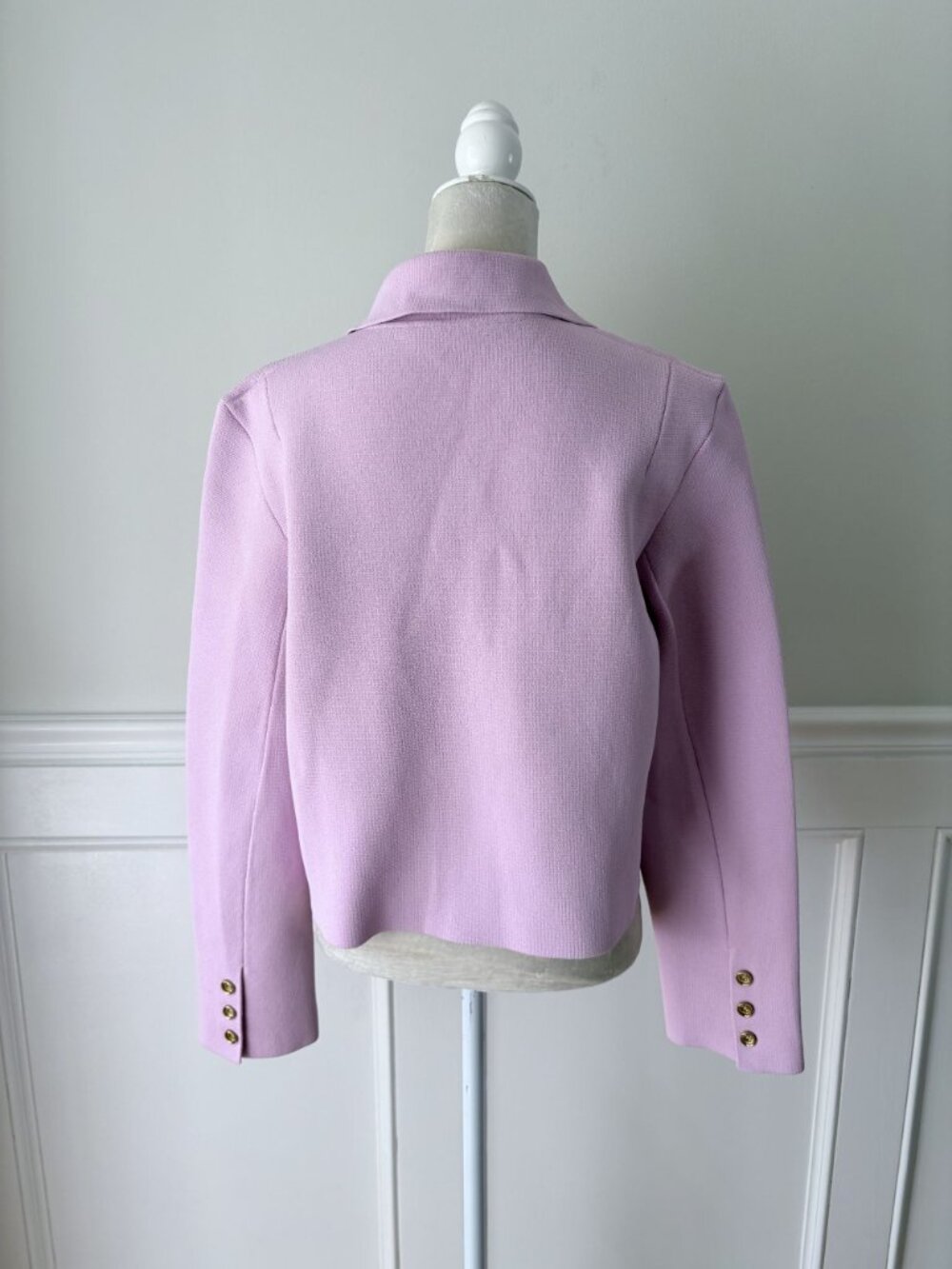 Scanlan Theodore Crepe Knit Jacket Mauve Pink XL - Picture 6 of 9